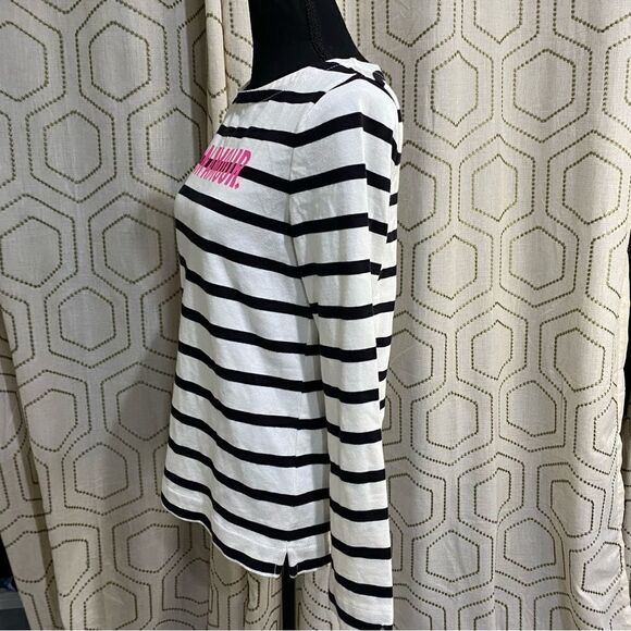 Kate Spade Striped Mon Amour Knit long sleeve top Size M - Picture 7 of 8